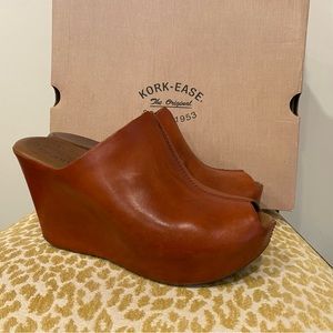 Kork-Ease Leather Wedges Sz7